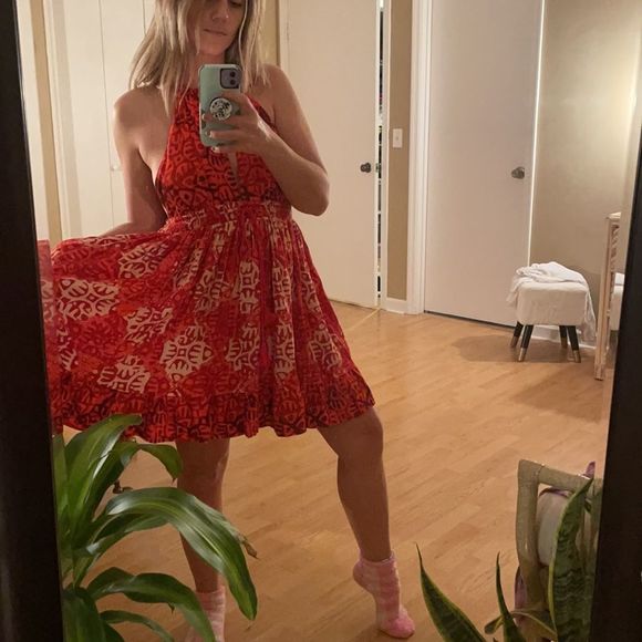 Free People Dresses & Skirts - Free People Open back Halter Dress w/ Pockets